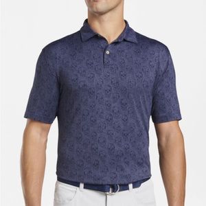 Peter Millar Crown Sport Carl Skull Performance Jacquard Polo - Classic Fit - M